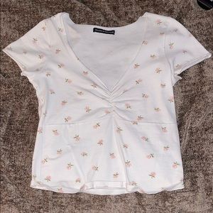 Brandy Melville Pink Rose Crop Top